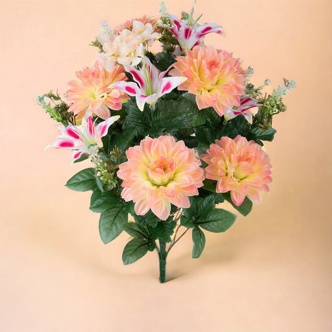Bouquet artificiale con dalie • 61 cm