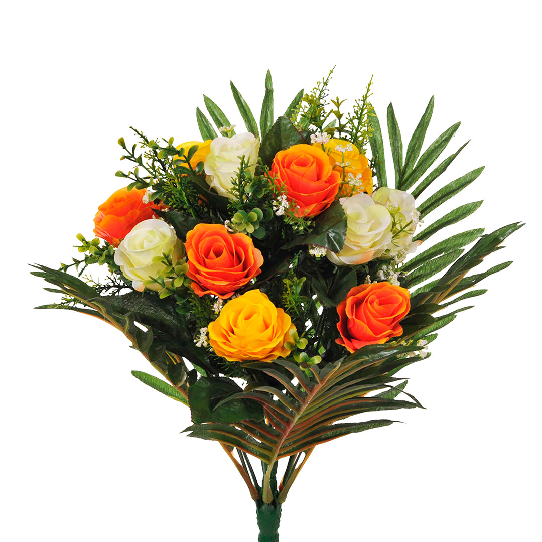 Bouquet artificiale di rose in boccio • 47 cm
