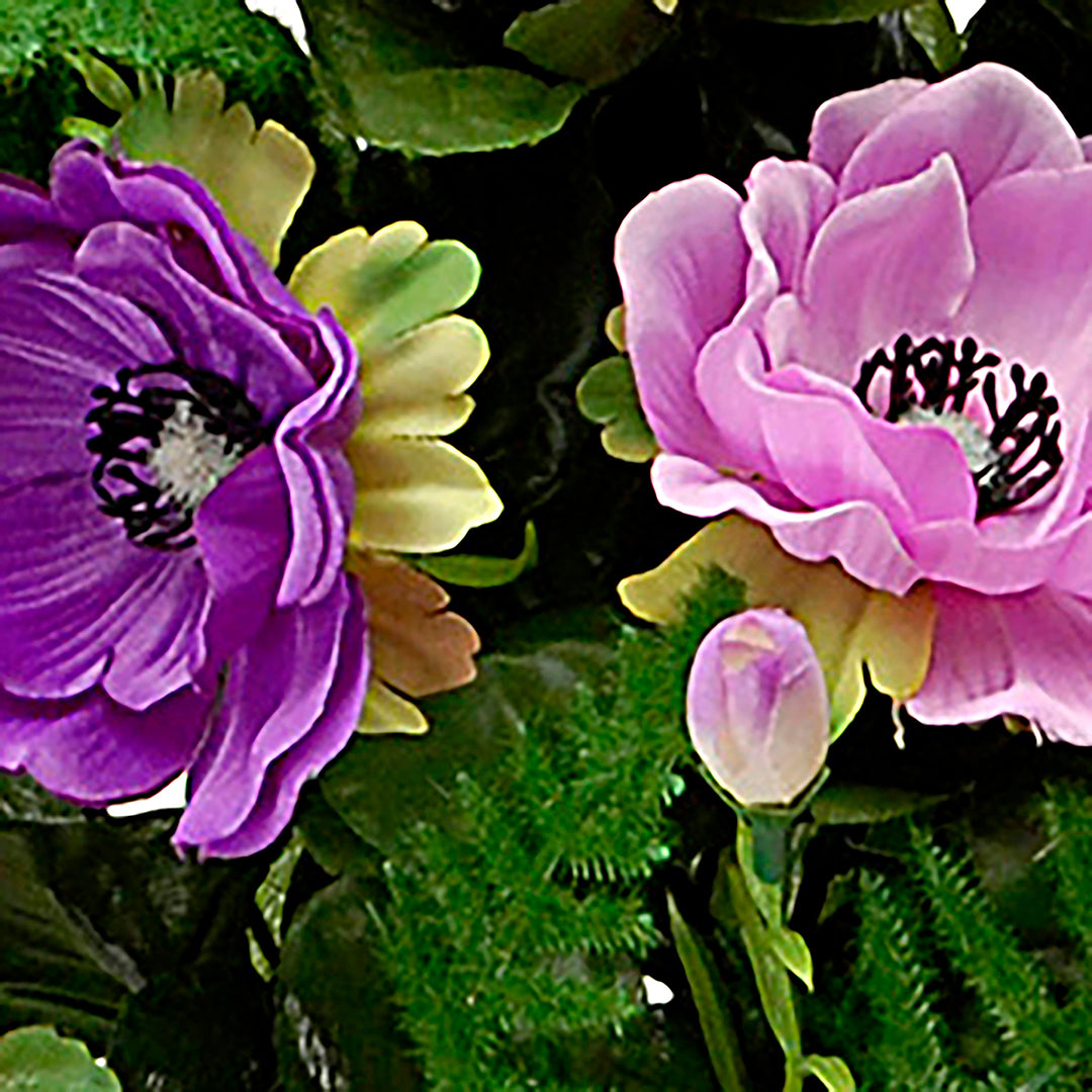 Bouquet artificiale 14 fiori anemone • 45x45 cm