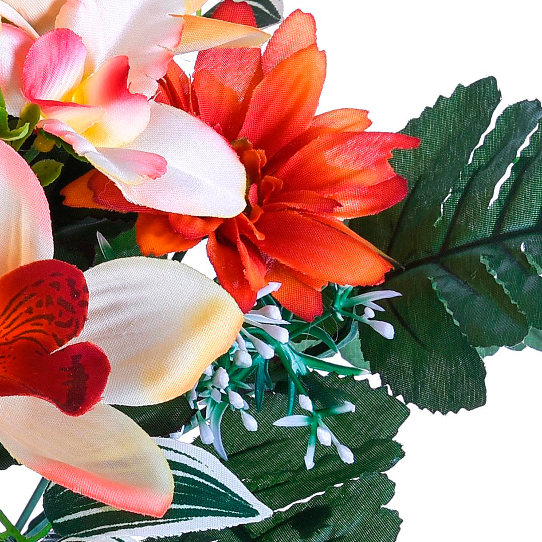 Bouquet artificiale margherite cattleya • 44 cm