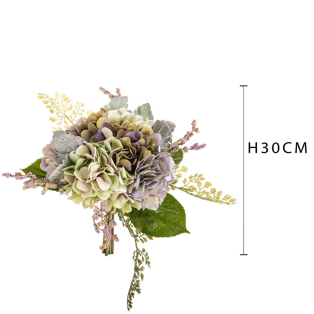Bouquet artificiale ortensia bacche • 30 cm