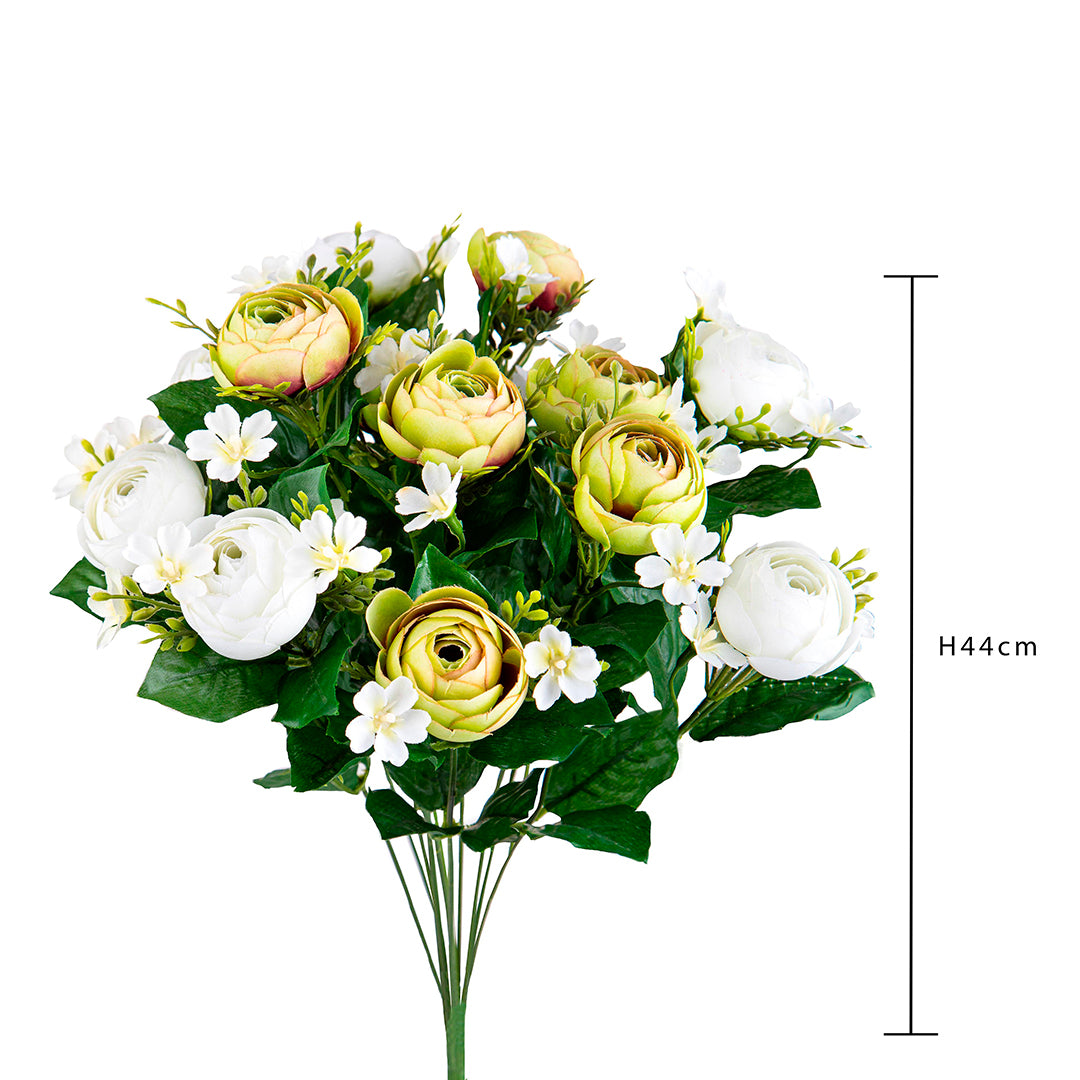 Bouquet artificiale ranuncoli 13 fiori • 44 cm