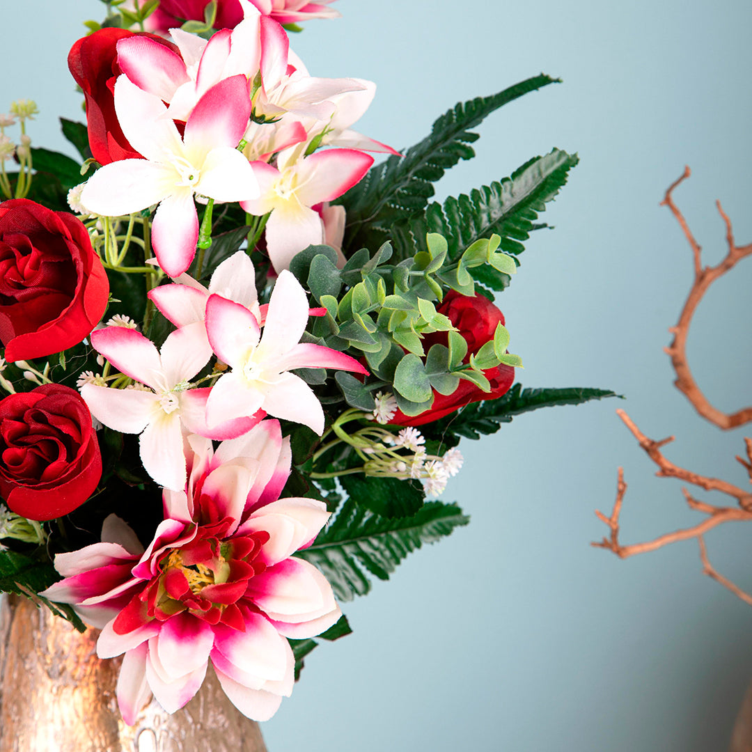 Bouquet artificiale con dalie • 60 cm