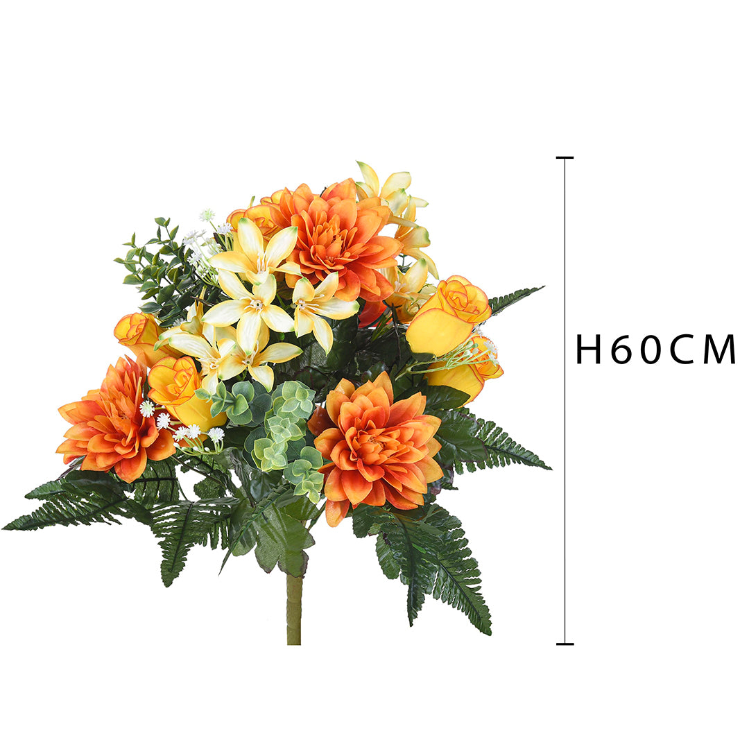 Bouquet artificiale con dalie • 60 cm
