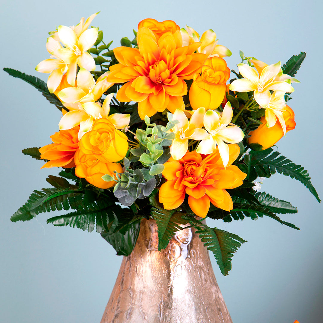 Bouquet artificiale con dalie • 60 cm
