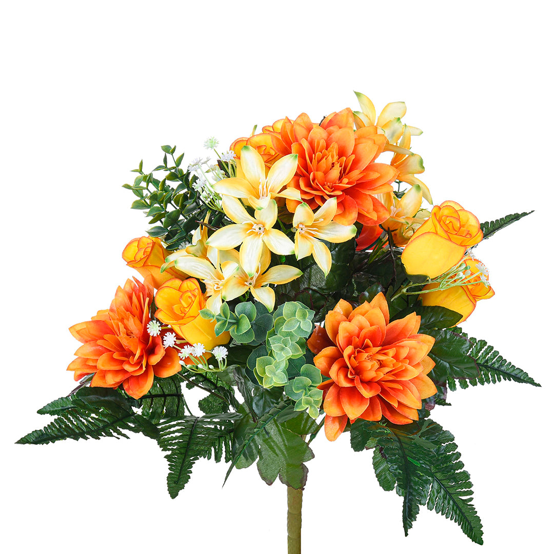 Bouquet artificiale con dalie • 60 cm