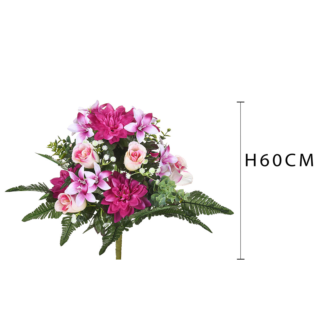 Bouquet artificiale con dalie • 60 cm