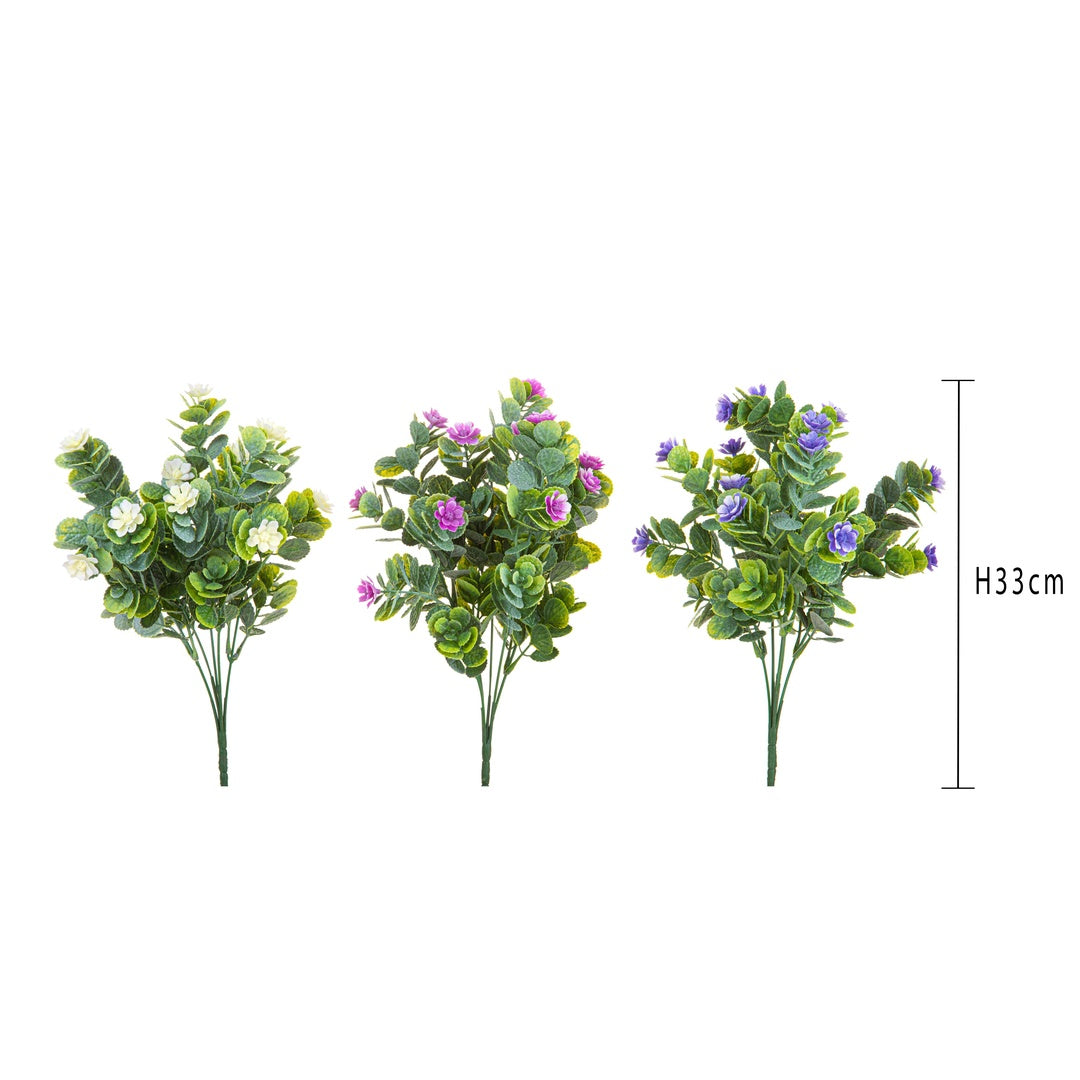 Bouquet artificiale con minifoglie • 33 cm