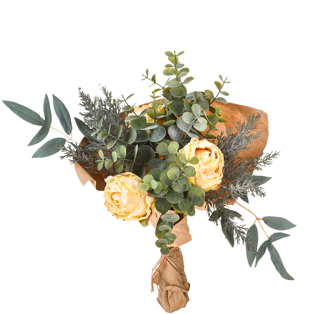 Bouquet artificiale romantico con rose • 30 cm