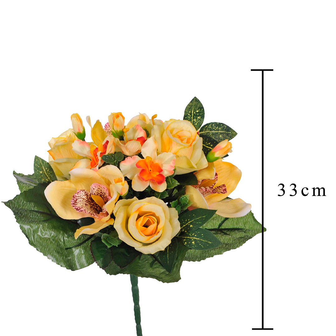 Bouquet artificiale di cymbidium • 33 cm