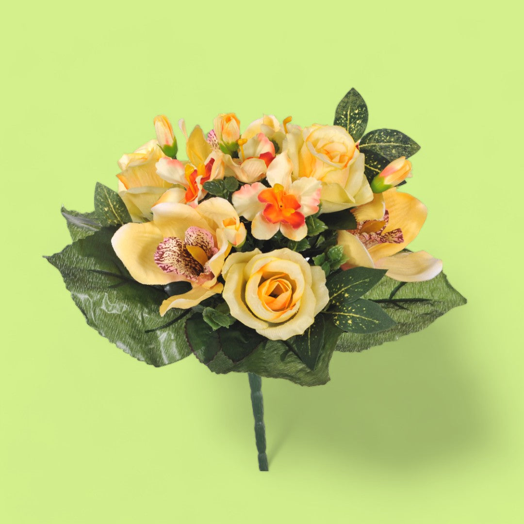 Bouquet artificiale di cymbidium • 33 cm