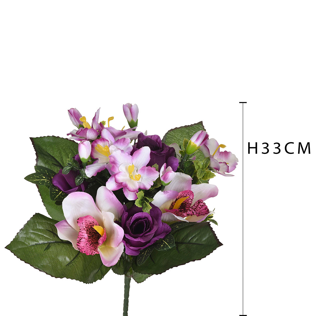 Bouquet artificiale di cymbidium • 33 cm