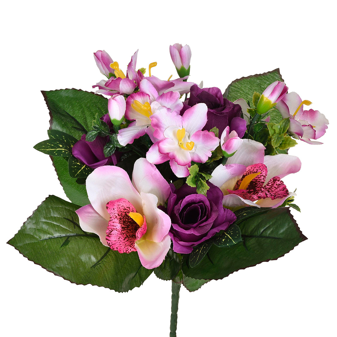 Bouquet artificiale di cymbidium • 33 cm