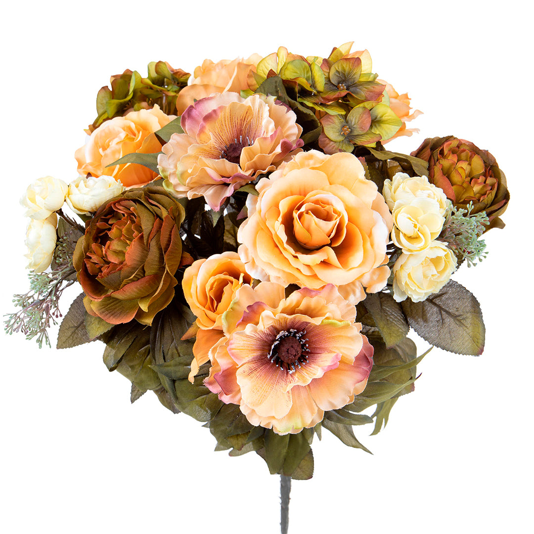 Bouquet artificiale rose ortensie • 34 cm