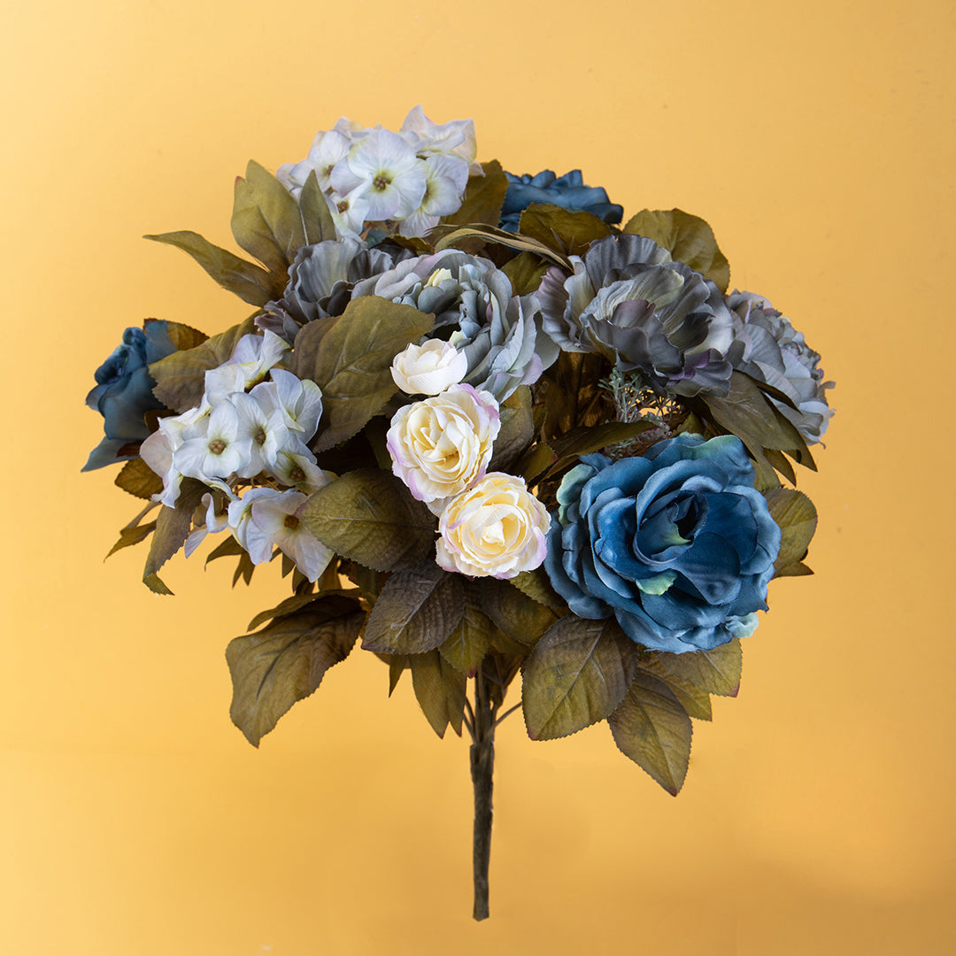 Bouquet artificiale rose ortensie • 34 cm