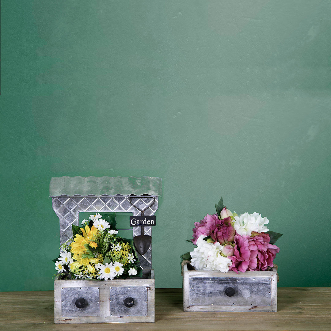 Cassetta legno metallo tetto • 32 cm