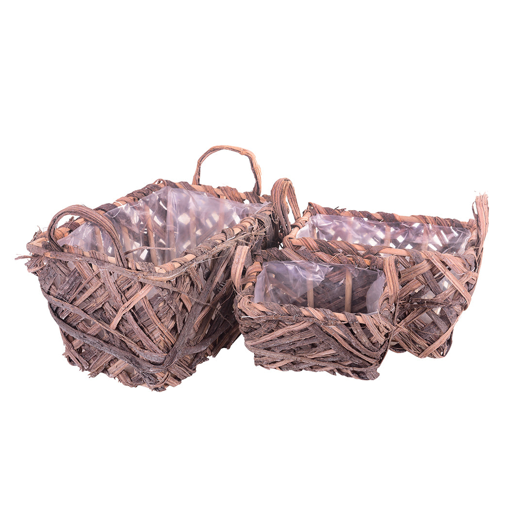 Set di 3 cesti rettangolari • 34 cm