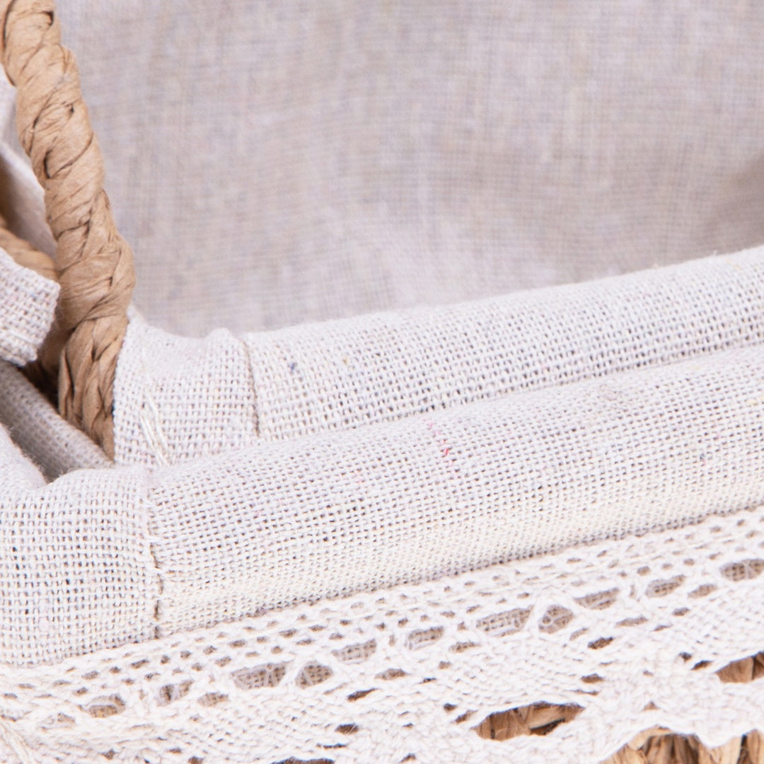 Set da 2 cassetta con trina • 8 cm