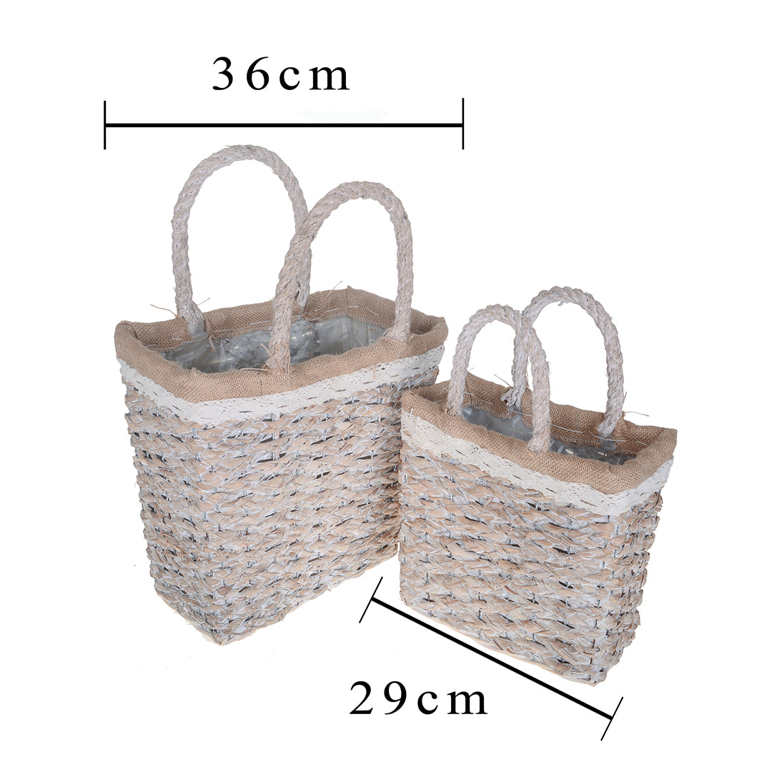 Set di 2 borse alte rettangolari • 53 cm