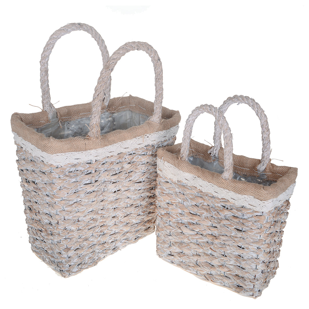 Set di 2 borse alte rettangolari • 53 cm