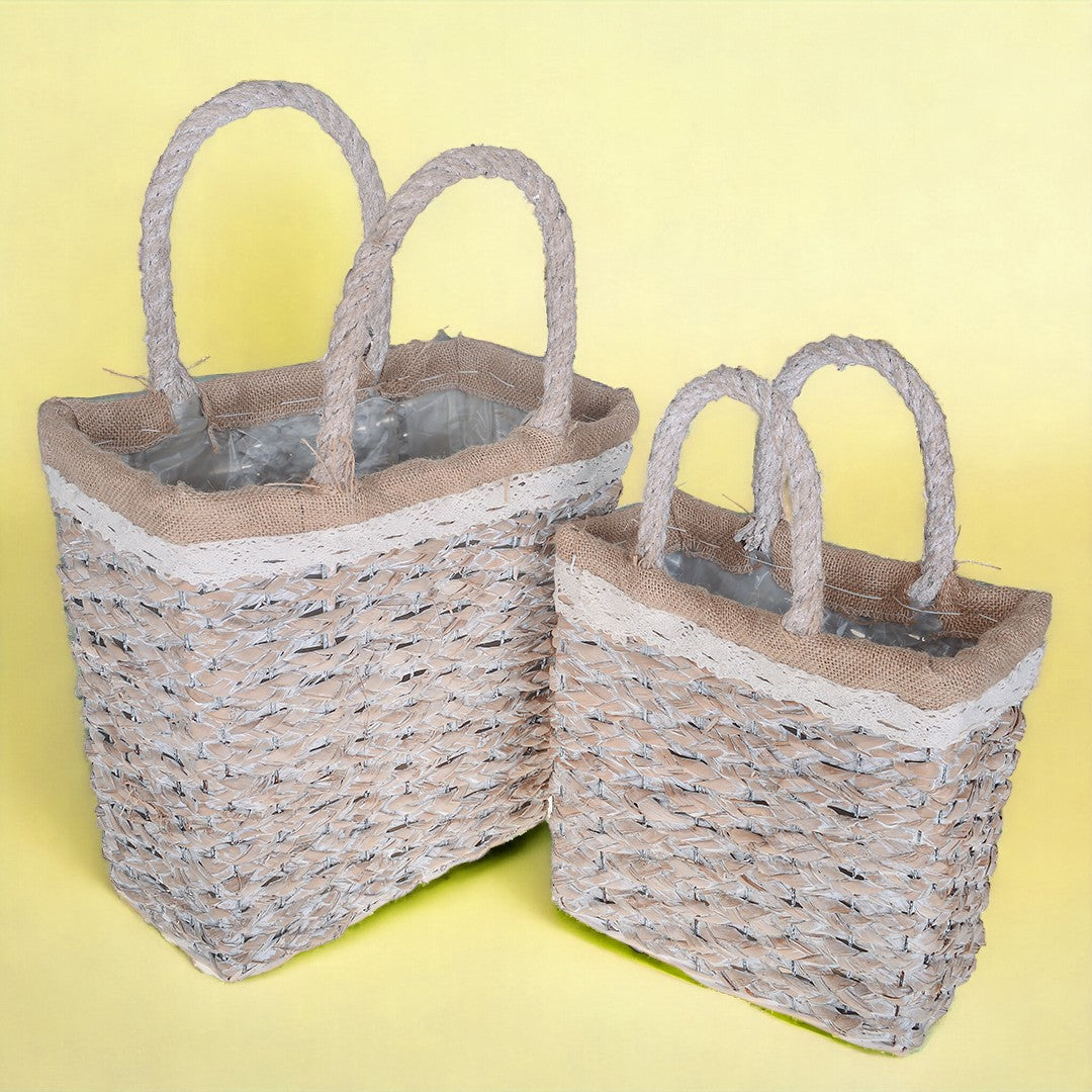 Set di 2 borse alte rettangolari • 53 cm