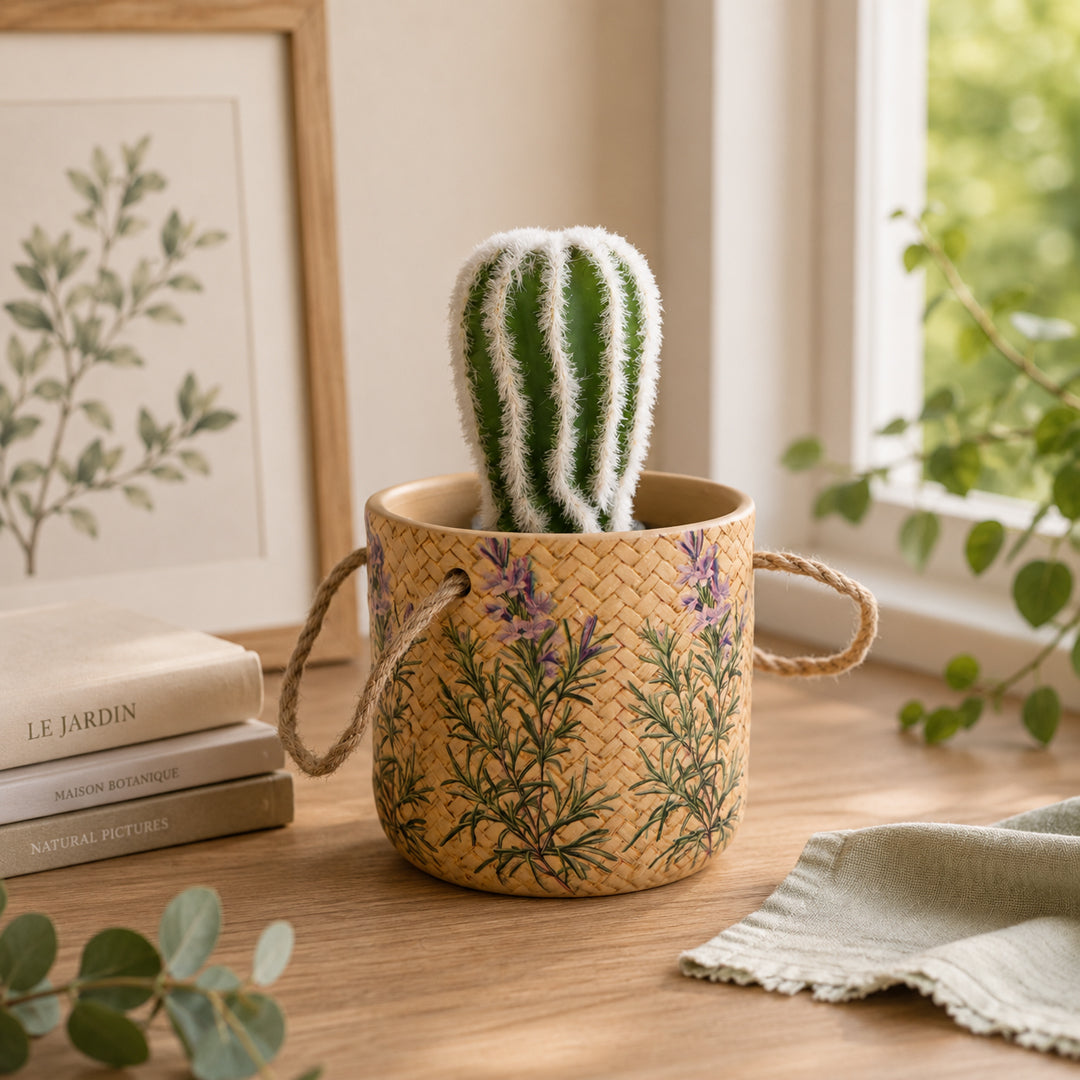Cachepot con Manici in Corda • 12,5 cm