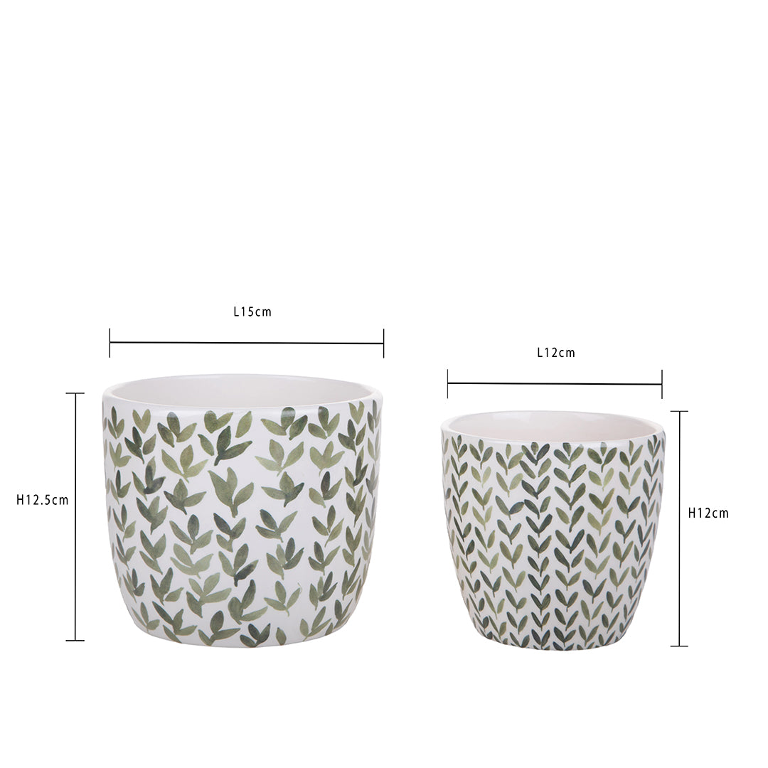 2 Pezzi • Set 2 vaso • 12,5 cm