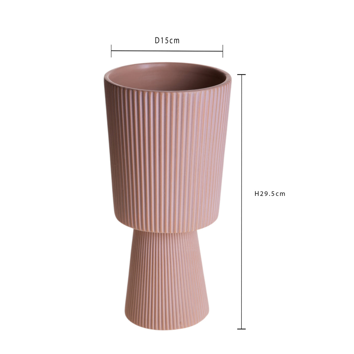 2 Pezzi • Vaso con base • 29,5 cm
