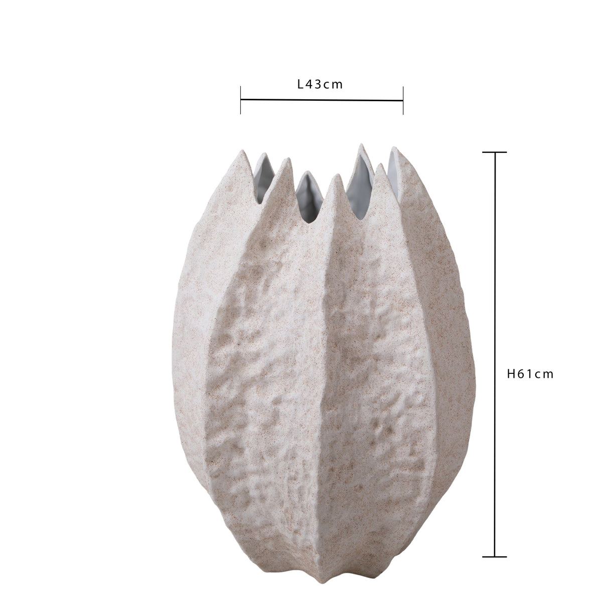 Vaso con righe materiche • 61 cm