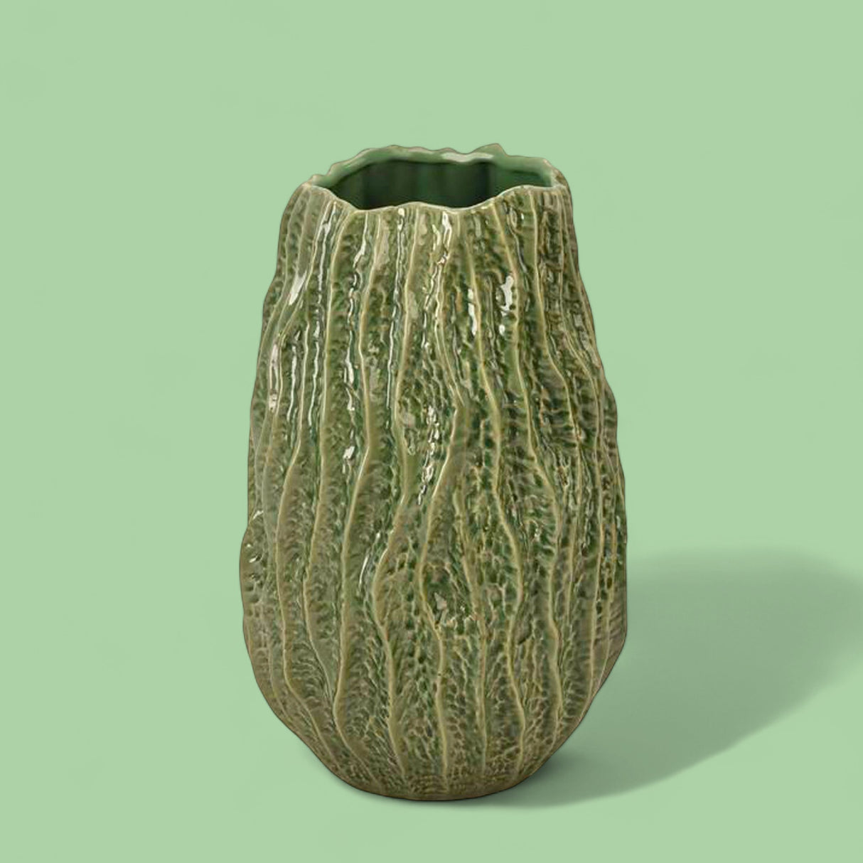 Vaso con effetto rigato • 36 cm