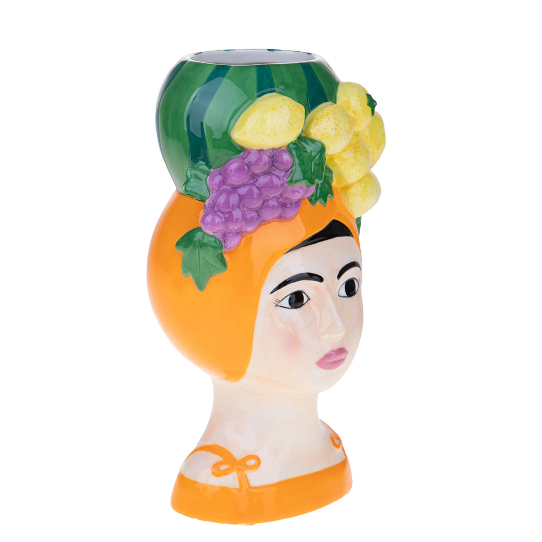 Vaso donna con limoni • 25 cm