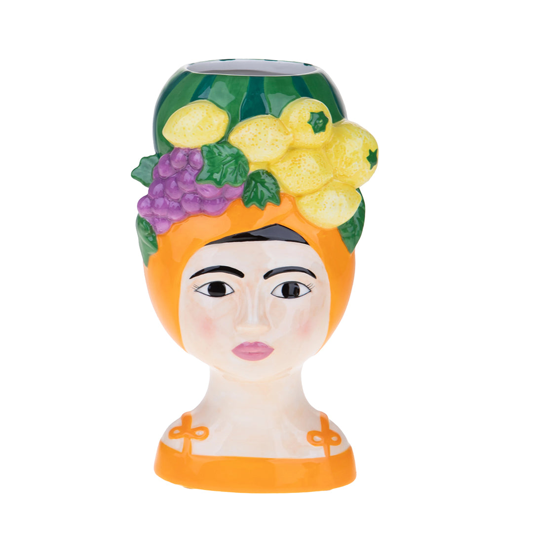 Vaso donna con limoni • 25 cm
