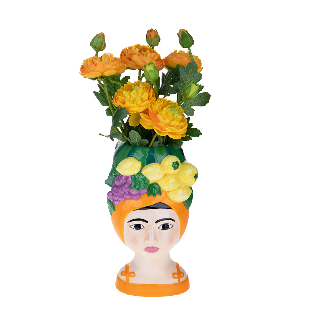 Vaso donna con limoni • 25 cm