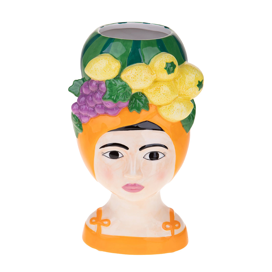 Vaso donna con limoni • 25 cm