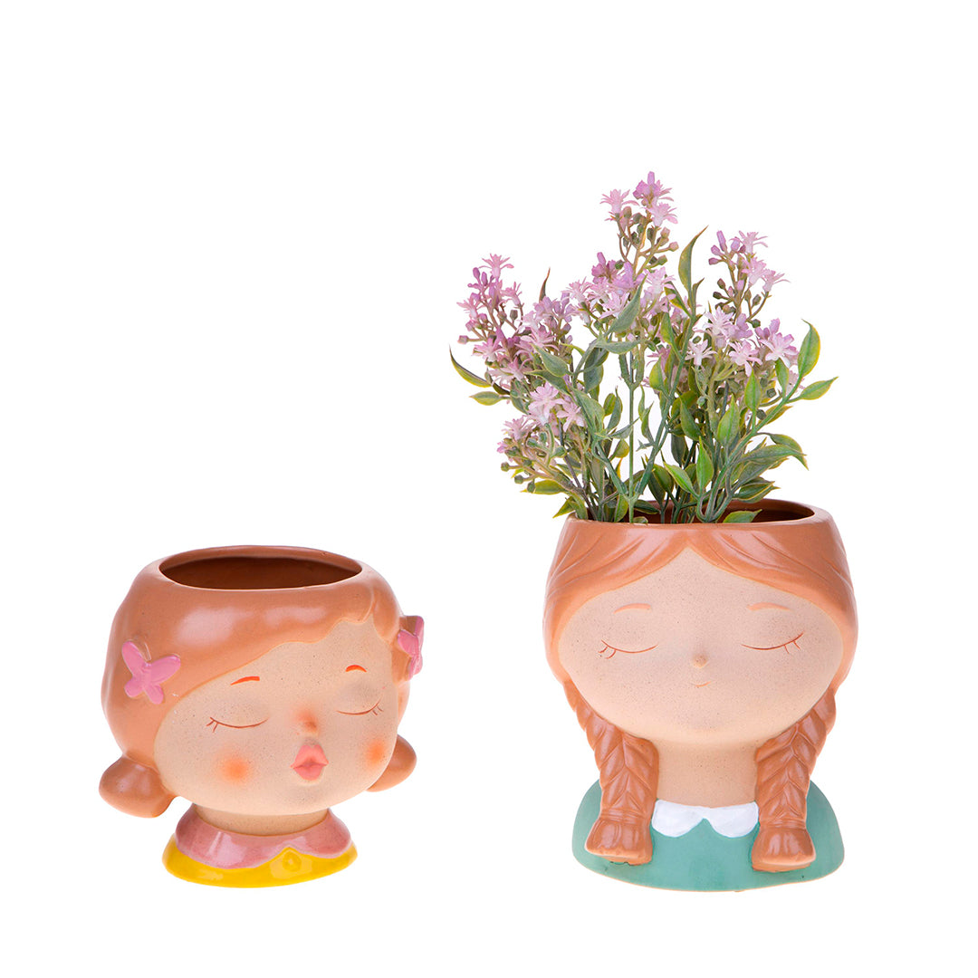 Vaso testa donna • 16 cm