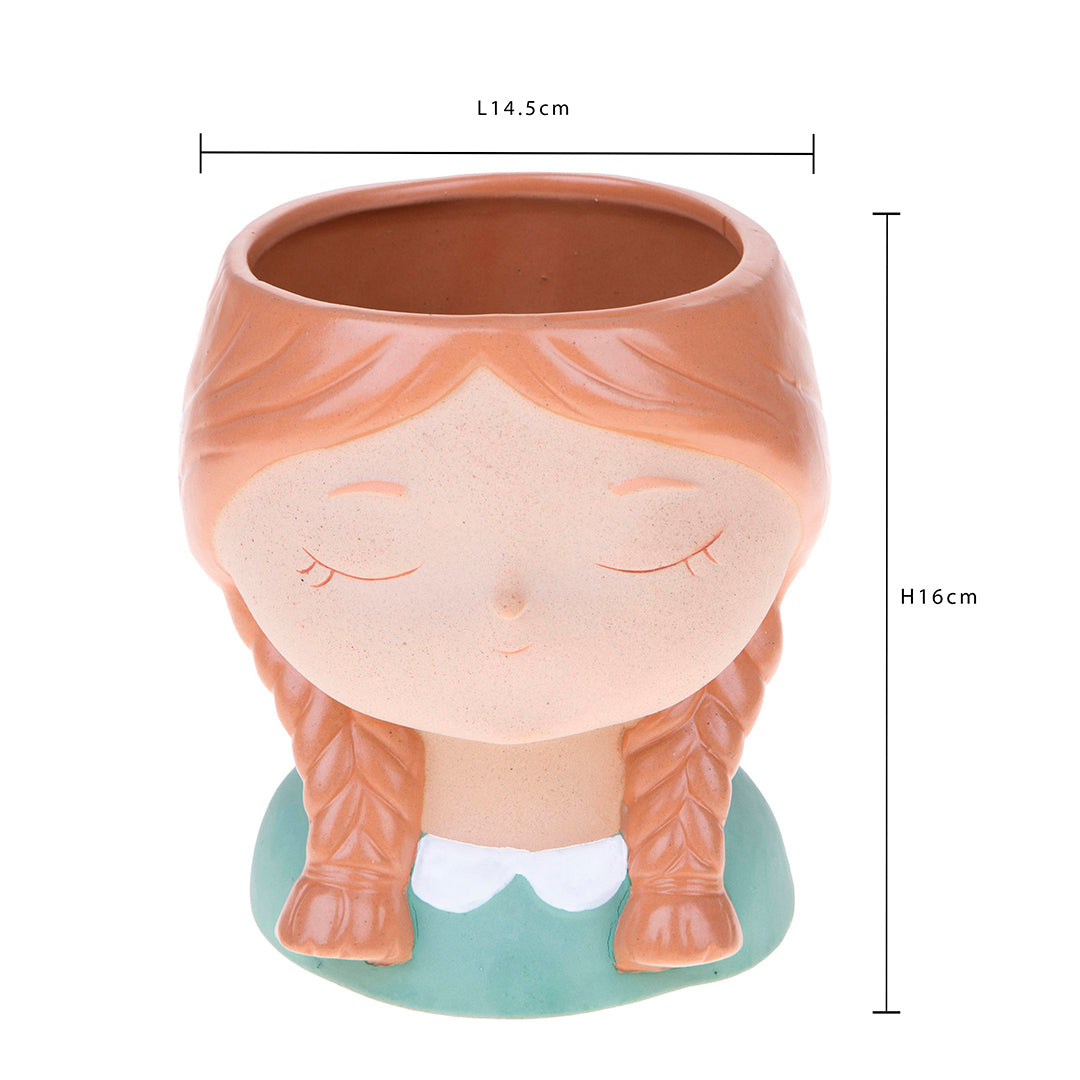 Vaso testa donna • 16 cm