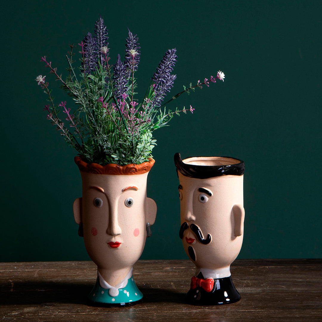 Vaso testa uomo • 20 cm