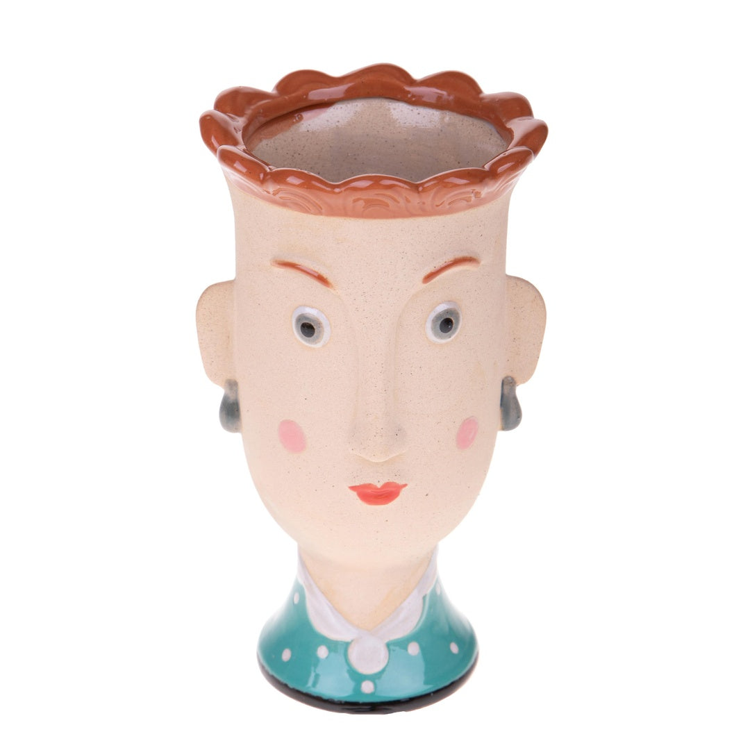 Vaso testa donna • 22 cm