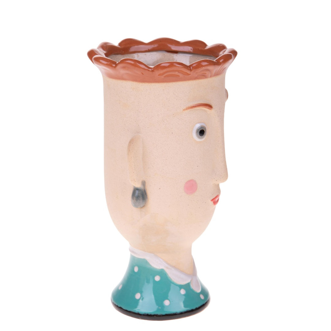 Vaso testa donna • 22 cm