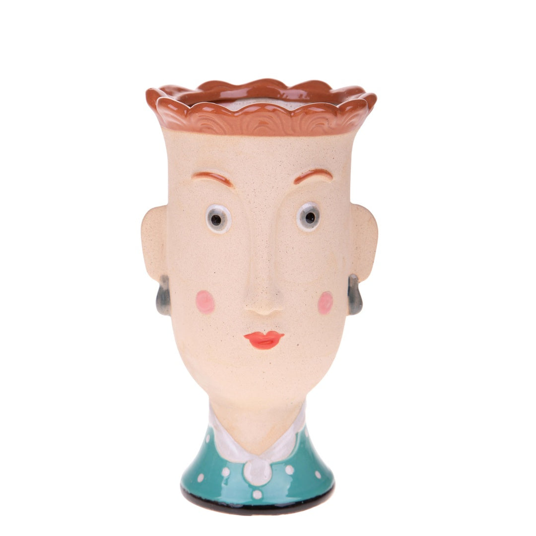 Vaso testa donna • 22 cm