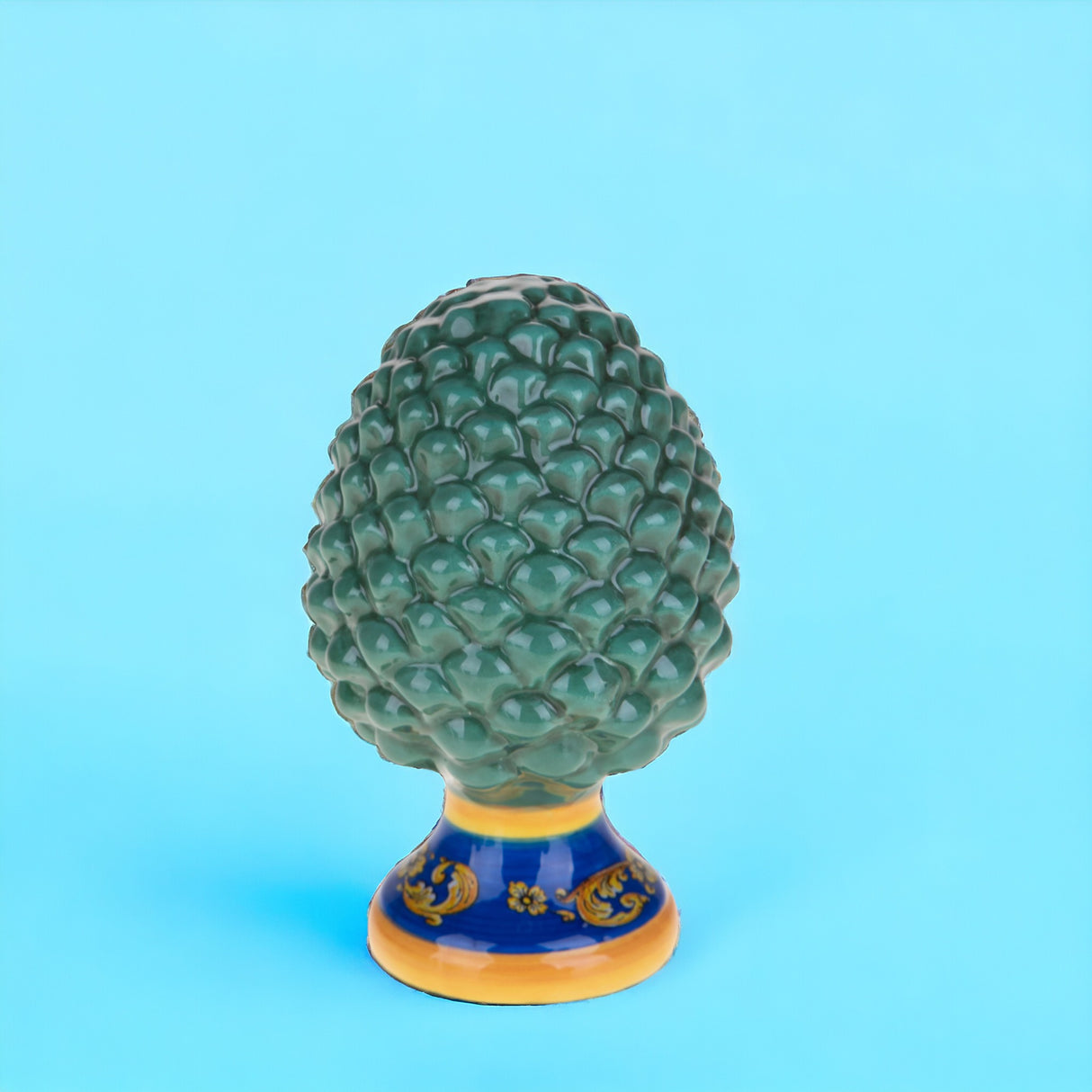 2 Pezzi • Decorazione ceramica Pigna In Ceramica • 13 cm