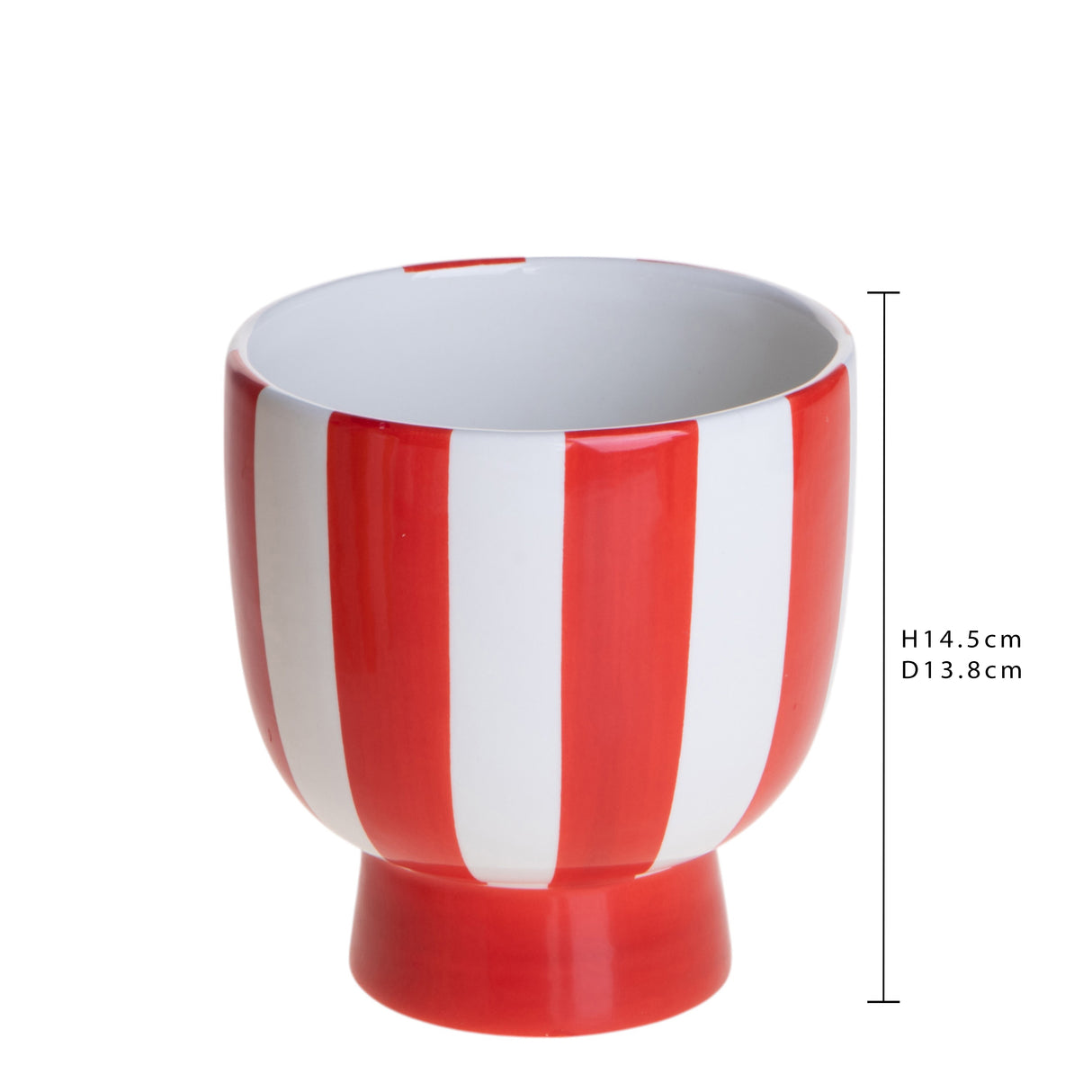 3 Pezzi • Vaso righe • 14,5 cm