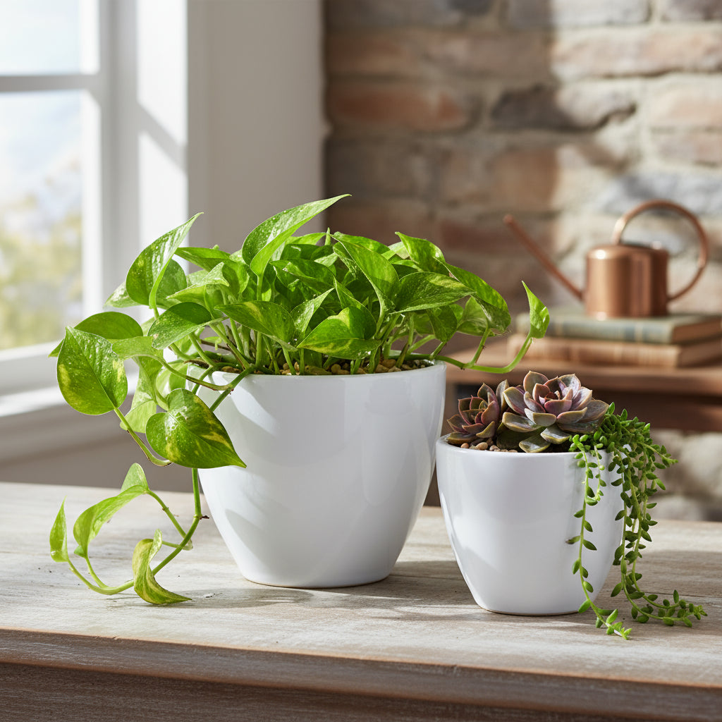 2 Pezzi • Set 2 cachepot • 13 cm