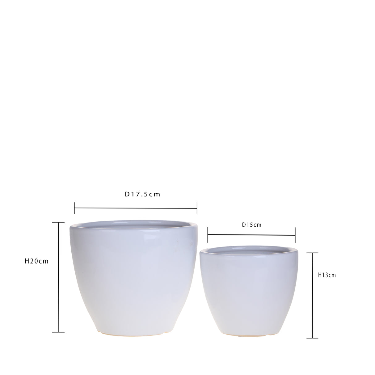2 Pezzi • Set 2 cachepot • 13 cm
