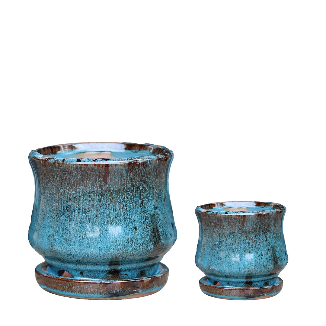 Vaso ceramica Set di 2 Vasi Onda • D16 • D13 cm