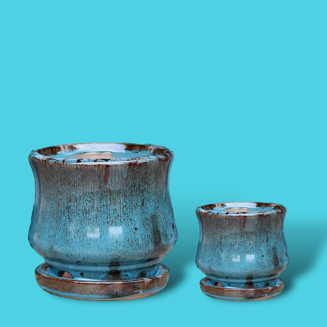 Vaso ceramica Set di 2 Vasi Onda • D16 • D13 cm