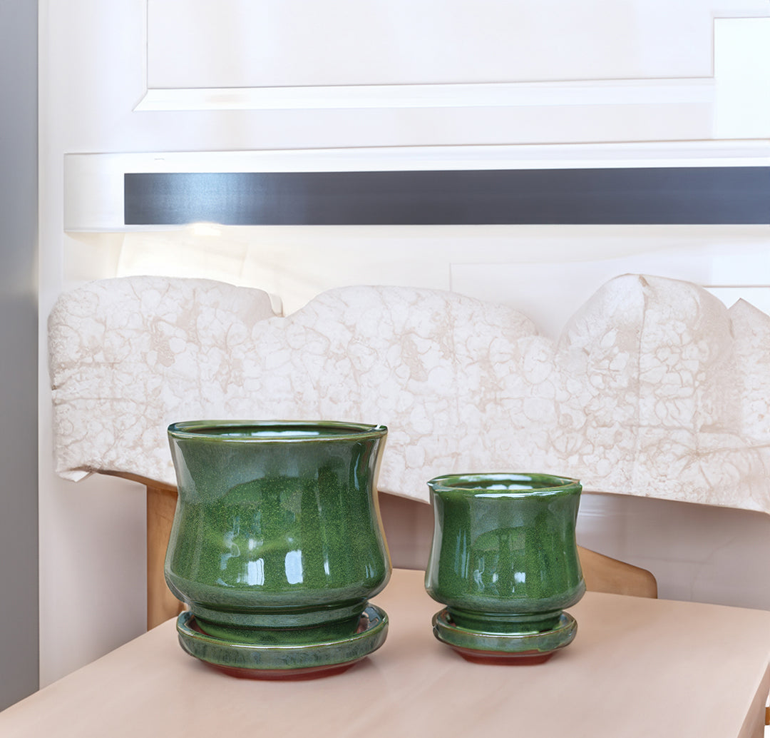 Vaso ceramica Set di 2 Vasi Onda • D16 • D13 cm