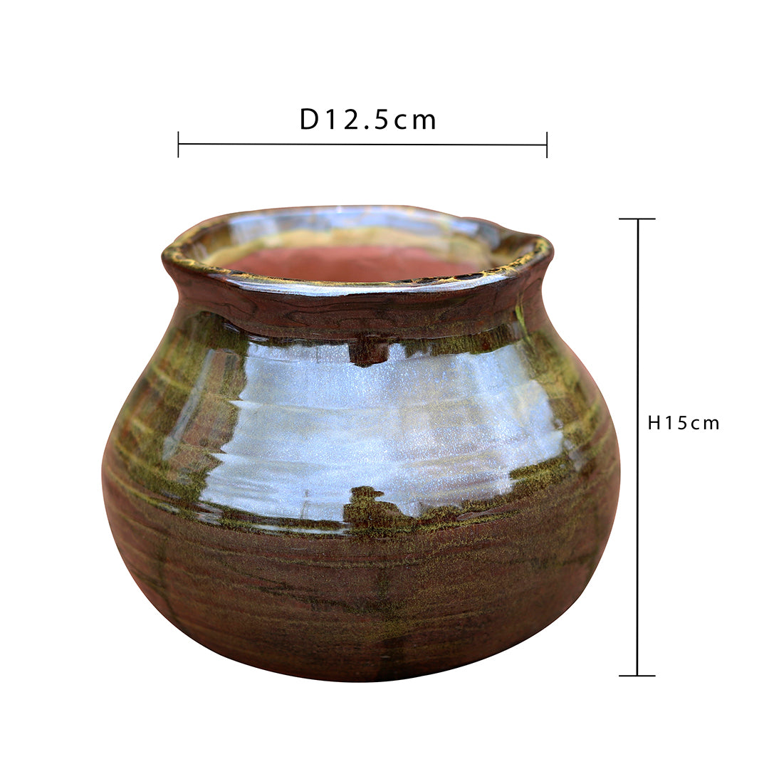 Vaso ceramica rotondo • 15 cm