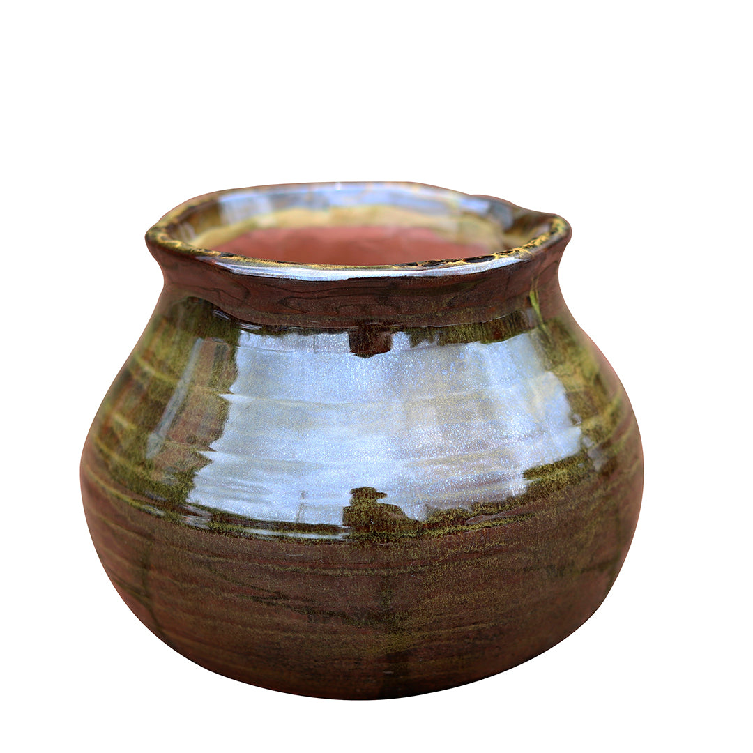 Vaso ceramica rotondo • 15 cm