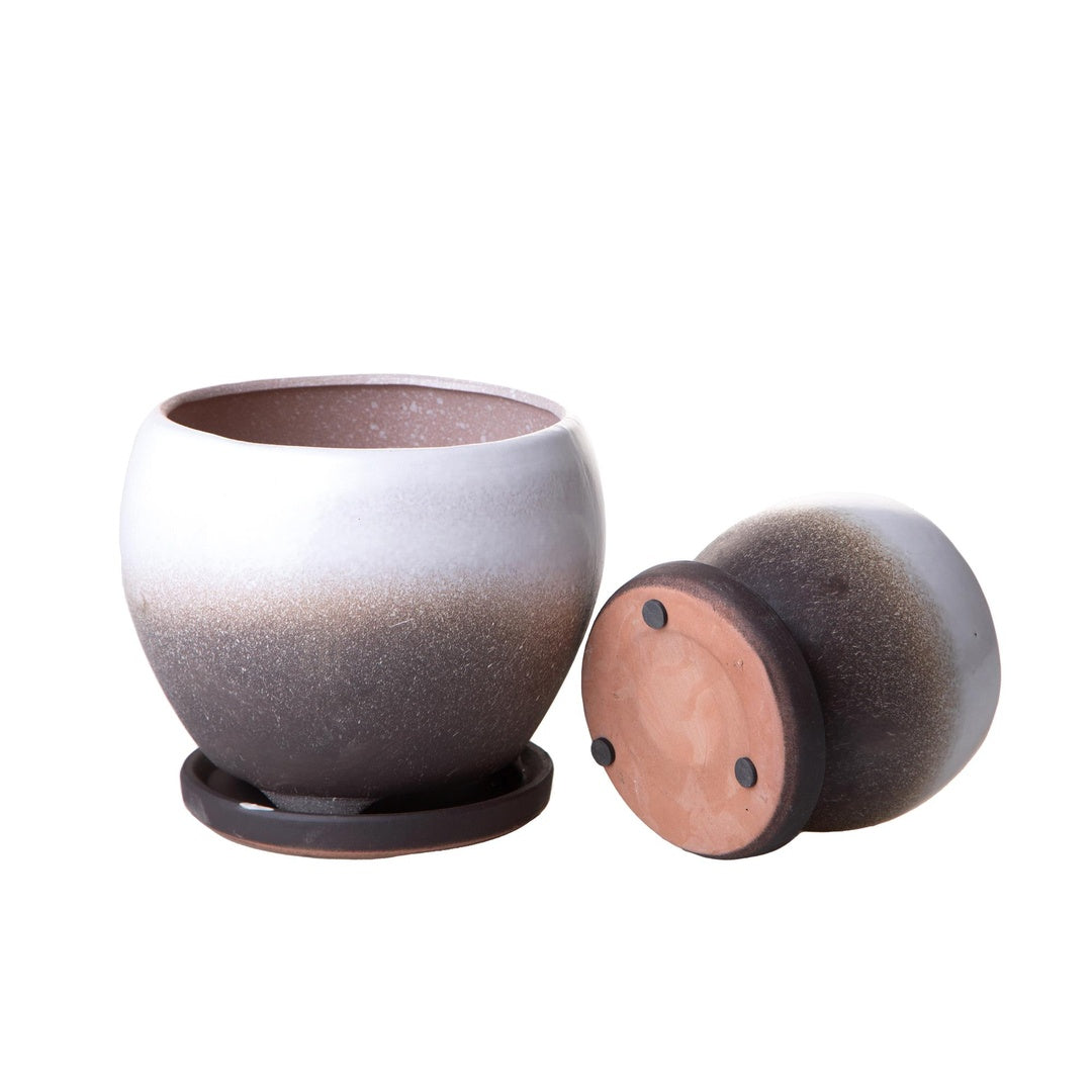 Set 2 cachepot bicolore • 14 cm